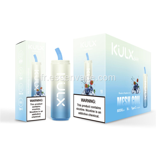 Pays-Bas Kulx 8000 Puffs bonne vape jetable